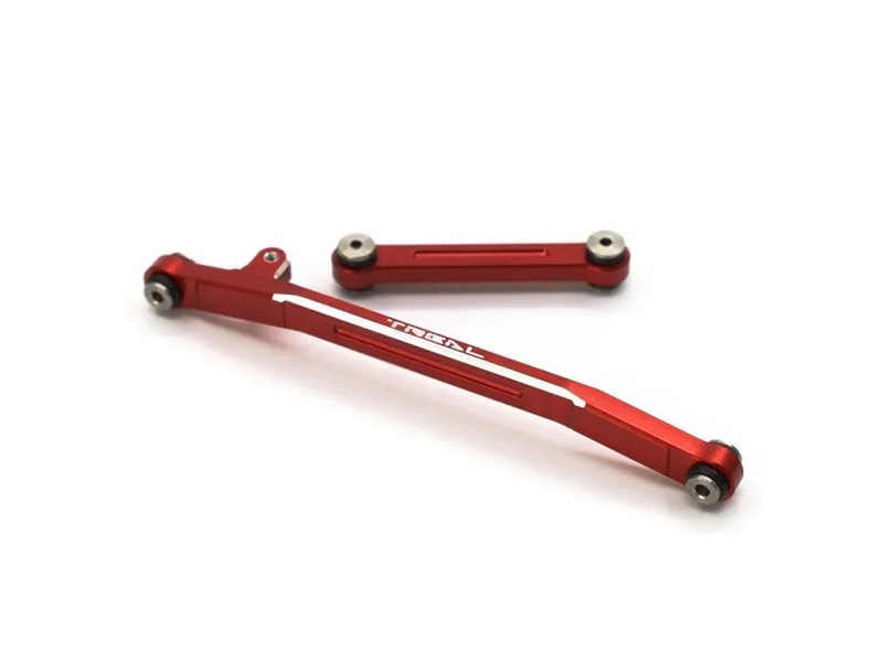 Treal Hobby SCX24 Aluminum 7075 Steering Links Set v2 (Red) X002RQBRAD