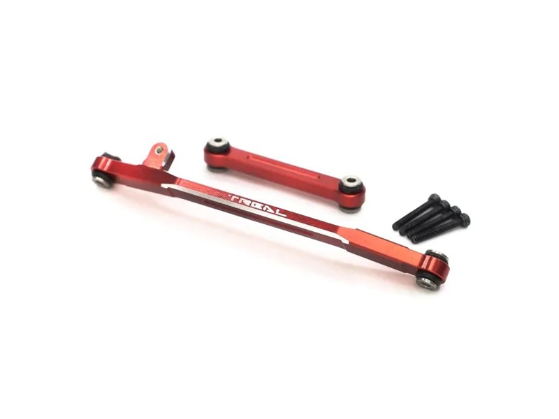 Treal Hobby SCX24 Aluminum 7075 Steering Links Set v2 (Red) X002RQBRAD