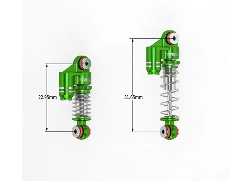 Treal Hobby Aluminium Shocks Threaded 32mm SCX24 (4) Green X002SH2ECL