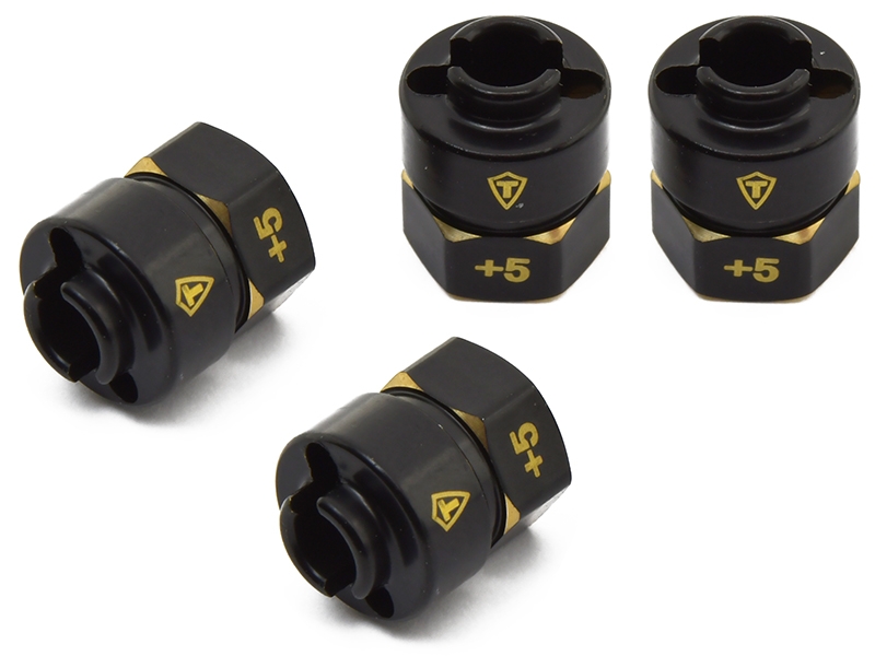 Treal Hobby Brass Extended Hex Hubs Wheel Spacers for SCX24 +5mm X002XW30OR