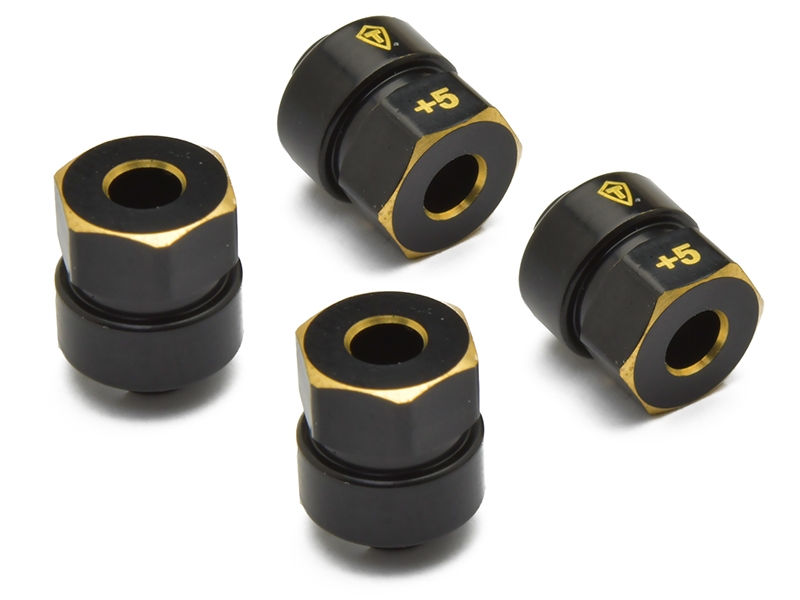 Treal Hobby Brass Extended Hex Hubs Wheel Spacers for SCX24 +5mm X002XW30OR