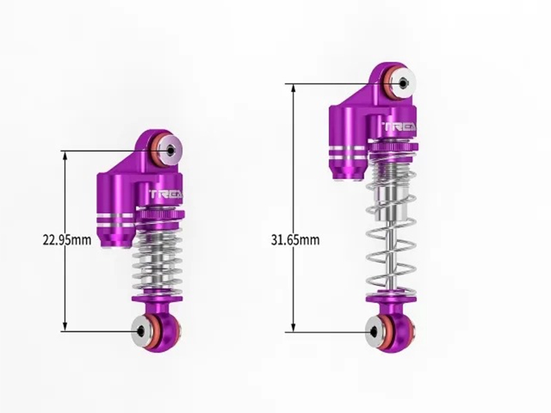 Treal Hobby Aluminium Shocks Threaded 32mm SCX24 (4) Purple X00339ECXR