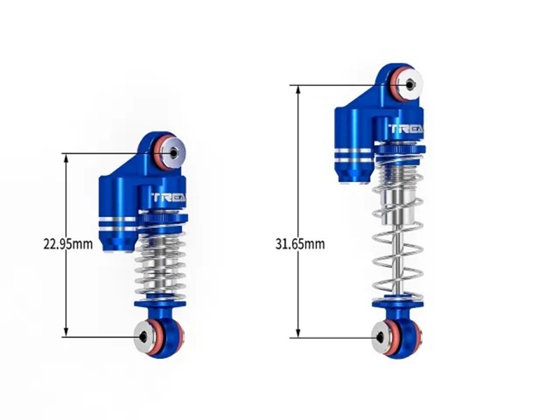 Treal Hobby Aluminium Shocks Threaded 32mm SCX24 (4) Blue X0036IC1ZL