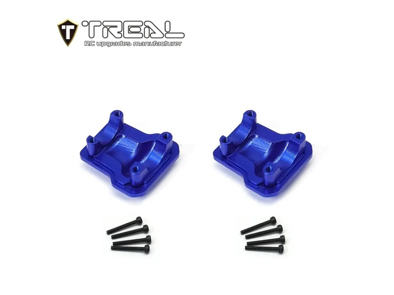 Treal Hobby Aluminum 7075 Axle Diff Covers (2P) CNC Machined for 1/18 TRX4M (Blue) X003KUULLL