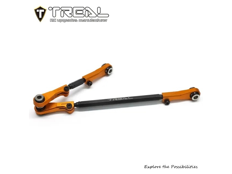 Treal Hobby UTB18 Capra Adjustable Steering Links Tie-Rod Linkages Set (2pcs) Orange X003X2RBGJ