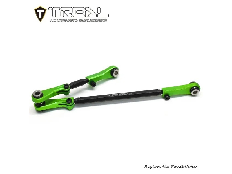 Treal Hobby UTB18 Capra Adjustable Steering Links Tie-Rod Linkages Set (2pcs) Green X003X31XWL