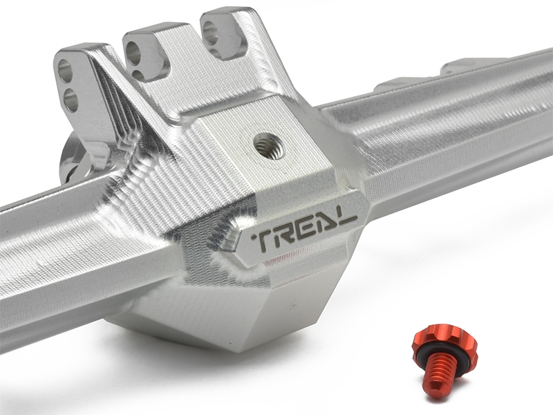 Treal Hobby Aluminum 7075 Rear Axle Housing CNC Billet Machined Upgrades for Vanquish Products H10 Optic (Silver) X004ESFX1L