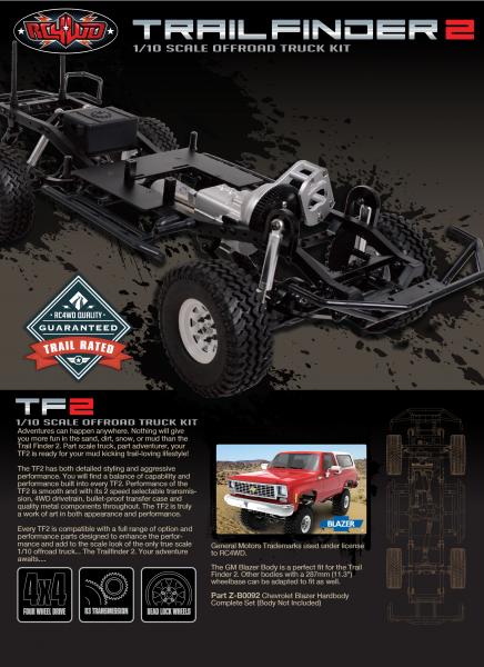 RC4WD ZK0054 Trail Finder 2 Truck Kit Z-K0054