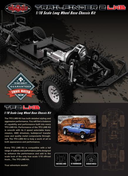 RC4WD ZK0059 Trail Finder 2 Truck Kit LWB 1/10 Scale Long Wheel Base Chassis Kit Z-K0059