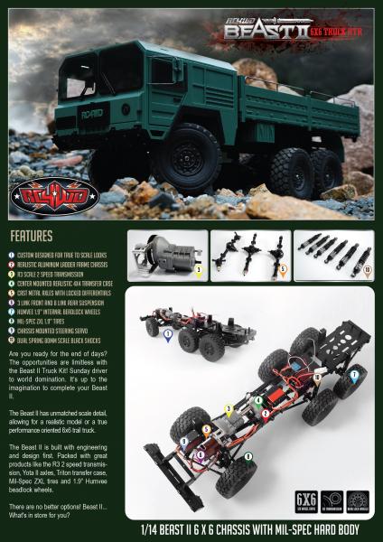 rc4wd beast ii 6x6 truck