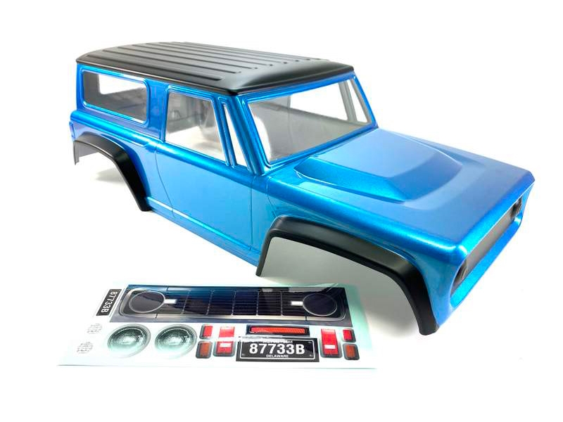 Absima CR3.4 Crawler Pre-Assembled Chassis with Bronco Style Shell - Blue 12014-BLAU