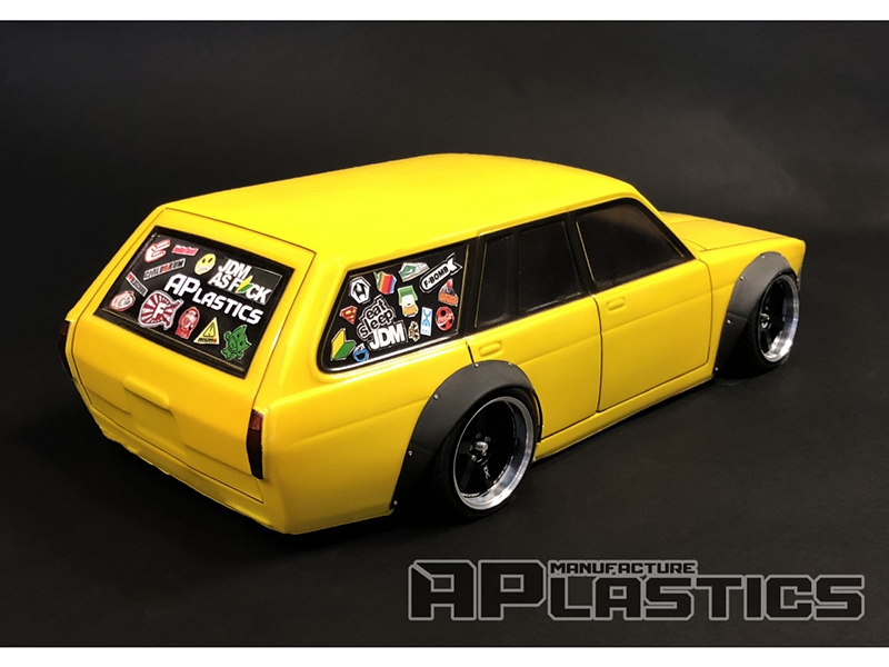 APlastics Datsun 510 Wagon Widebody Clear Bodyshell D510W