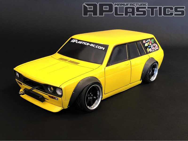 APlastics Datsun 510 Wagon Widebody Clear Bodyshell D510W