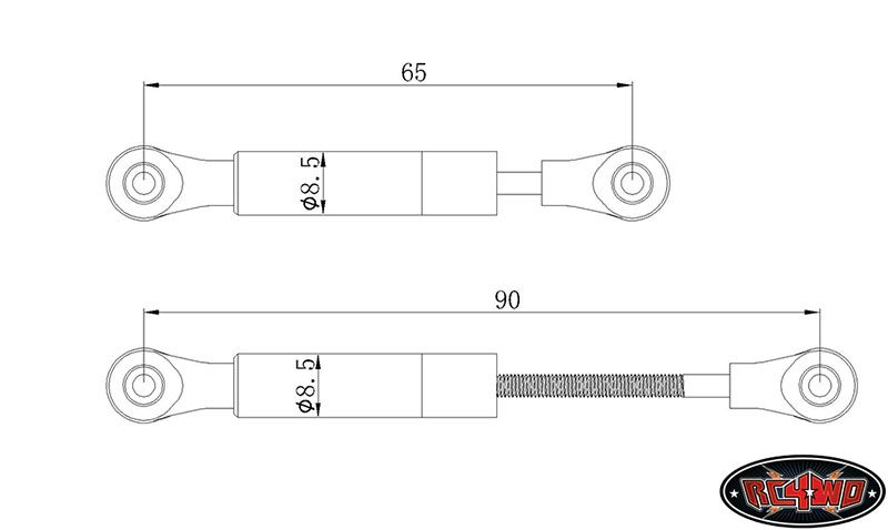 RC4WD Superlift Adjustable Steering Stabilizer (65mm90mm) Z-S0988