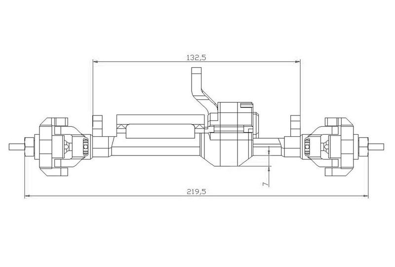 Bully 2 Competition Crawler Front Axle-Z-A0012