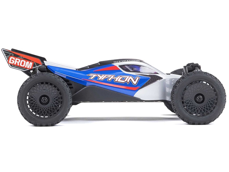 Arrma 1/18 TYPHON GROM MEGA 380 Brushed 4x4 Buggy RTR - Blue/Silver C-ARA2106T1