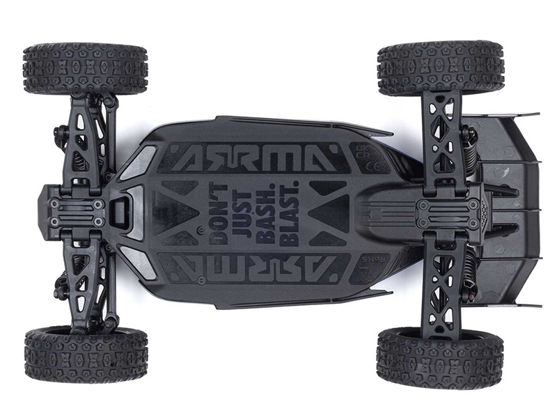 Arrma 1/18 TYPHON GROM MEGA 380 Brushed 4x4 Buggy RTR - Blue/Silver C-ARA2106T1