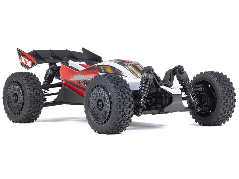 Arrma 1/18 TYPHON GROM MEGA 380 Brushed 4x4 Buggy RTR - Red/White C-ARA2106T2