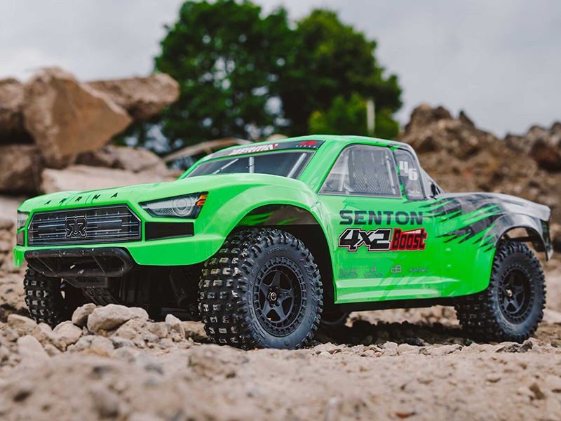 Arrma 1/10 SENTON 4X2 BOOST MEGA 550 Brushed Monster Truck RTR with Battery and Charger - Green C-ARA4103SV4T1