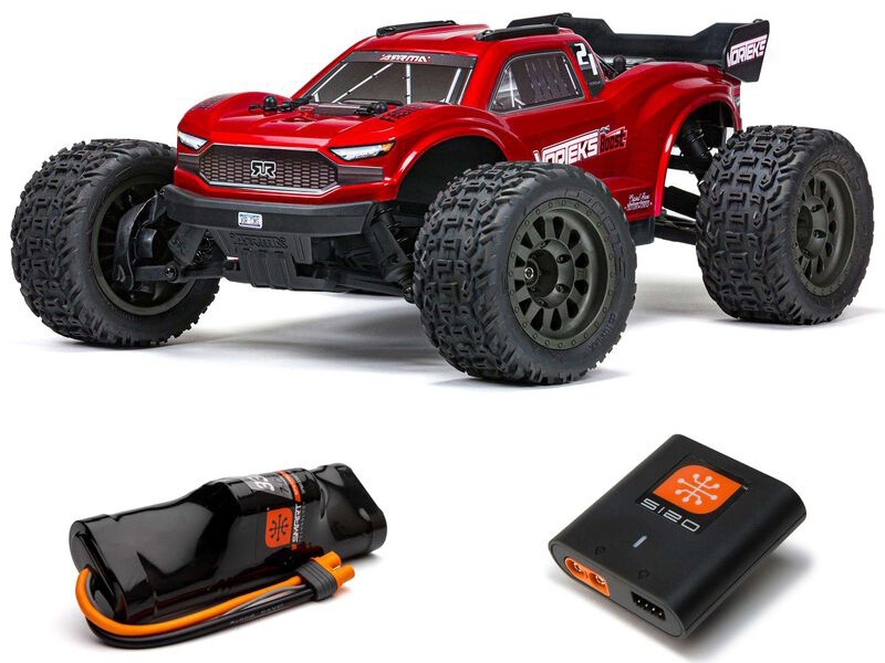 Arrma 1/10 VORTEKS 4X2 BOOST MEGA 550 Brushed Stadium Truck RTR with Battery and Charger - Red C-ARA4105SV4T1