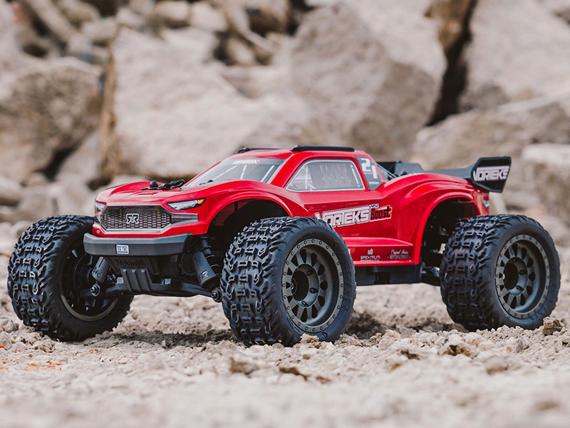 Arrma 1/10 VORTEKS 4X2 BOOST MEGA 550 Brushed Stadium Truck RTR with Battery and Charger - Red C-ARA4105SV4T1