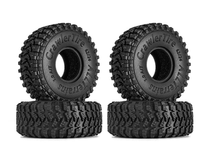 Injora 1.0in 62x24mm S4 All Terrain Tyres for 1/18 1/24 Crawlers