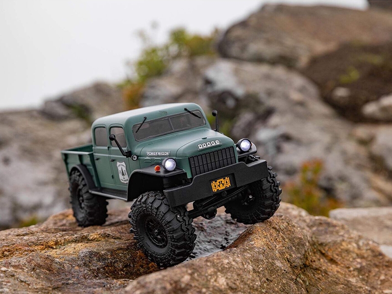 Axial 1/24 SCX24 Dodge Power Wagon 4WD Rock Crawler Brushed RTR - Green C-AXI00007T2