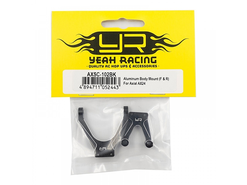 Yeah Racing Aluminium Body Mount (Front and Rear) for Axial AX24 AXSC-102BK