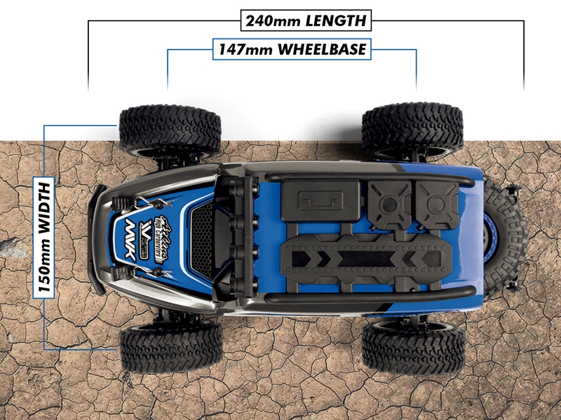 Maverick Doha 1/20 4WD Electric Truck - Blue  MV150700