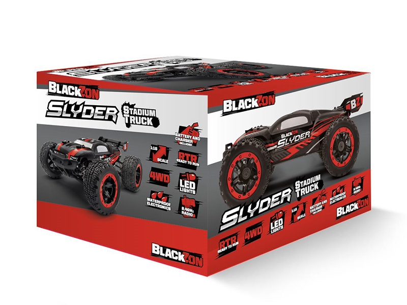 BlackZon Slyder ST 1/16th 4WD Stadium Truck - Red 540096