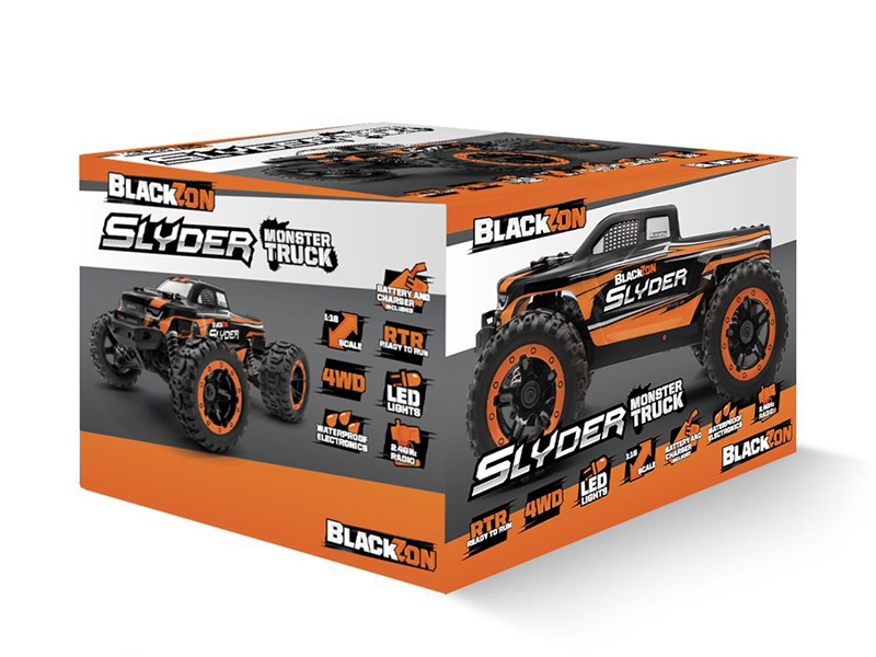 BlackZon Slyder MT 1/16th 4WD Monster Truck - Orange 540099