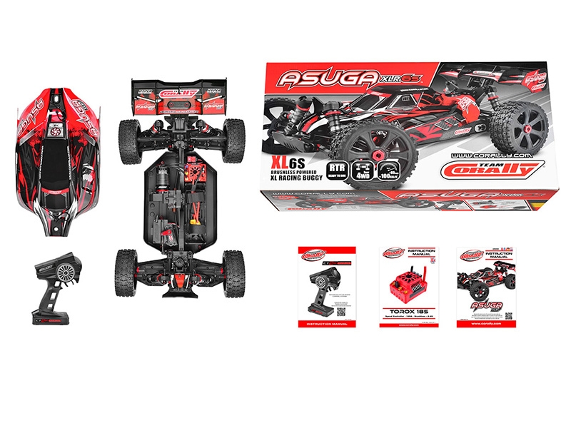 Corally Asuga XLR 6S RTR Brushless - Red C-00288-R