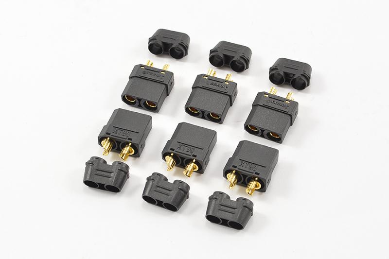 Centro XT90 Black Female Connectors (6pc) C0356