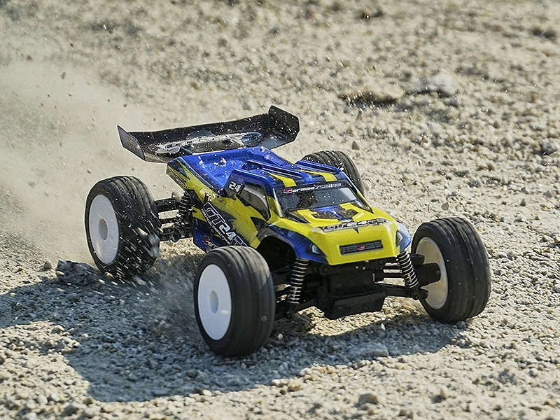 Carisma GT24TR 1/24th 4wd Brushless Micro Truggy RTR (Yellow/Blue) CA58168