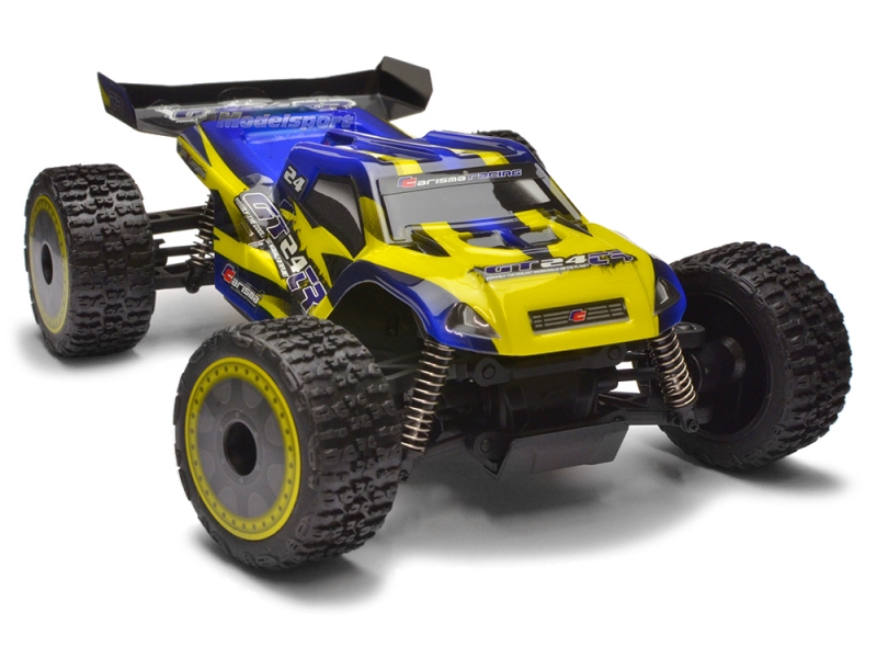 Carisma GT24TR 1/24th 4wd Brushless Micro Truggy RTR (Yellow/Blue) CA58168