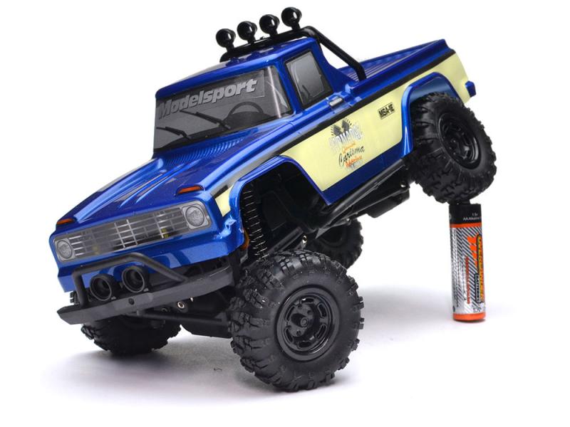 Carisma Scale Adventure MSA-1E Coyote Pup RTR Micro Scale Truck - Blue CA79368