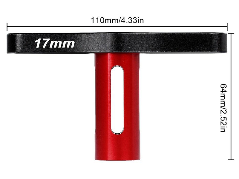 Injora 17mm Wheel Hex Wrench Metal Tool For 1/8 Off-Road RC Car CRAW18371