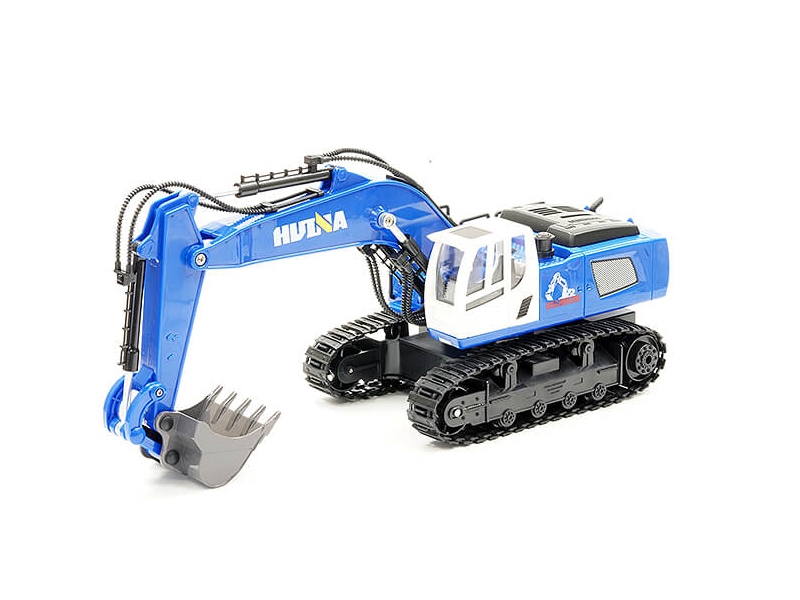 HuiNa 2.4G 11CH RC Excavator with Die Cast Bucket - Blue CY1558B