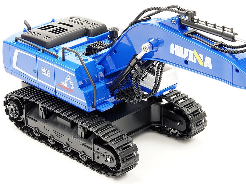 HuiNa 2.4G 11CH RC Excavator with Die Cast Bucket - Blue CY1558B