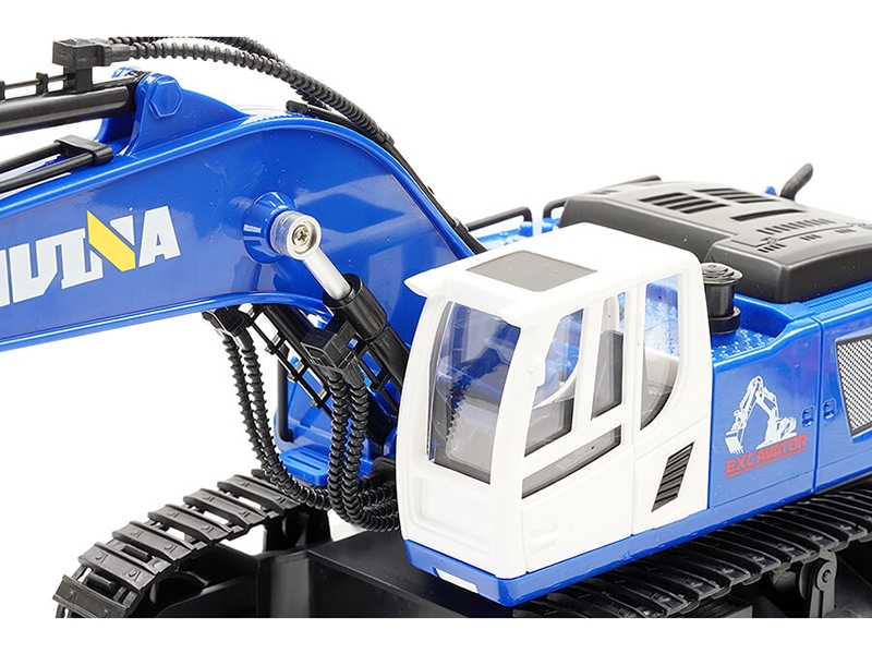 HuiNa 2.4G 11CH RC Excavator with Die Cast Bucket - Blue CY1558B