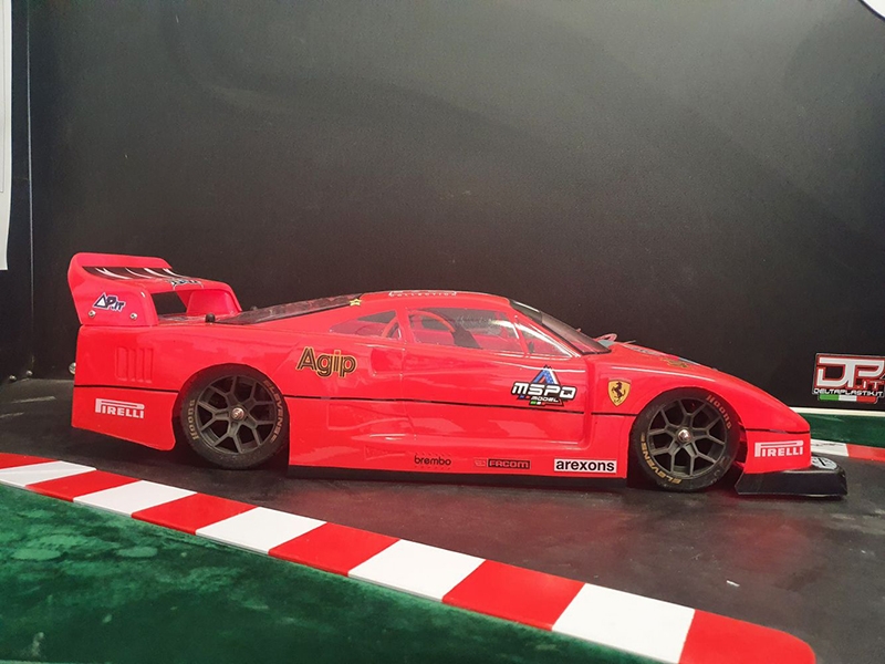 Delta Plastik S0040 - Ferrari F40 Clear Bodyshell 335mm WB DP-4001-SET