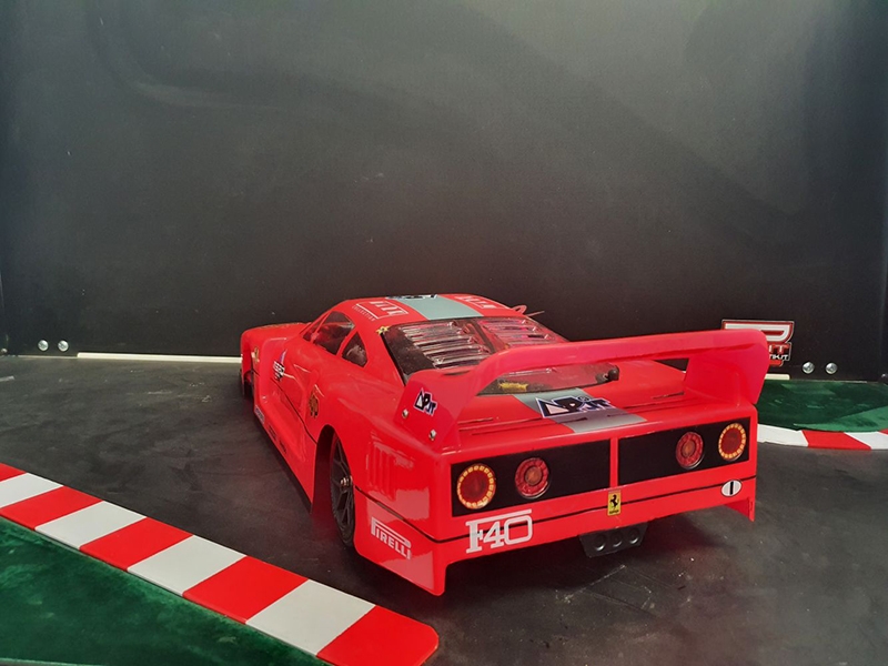 Delta Plastik S0040 - Ferrari F40 Clear Bodyshell 335mm WB DP-4001-SET