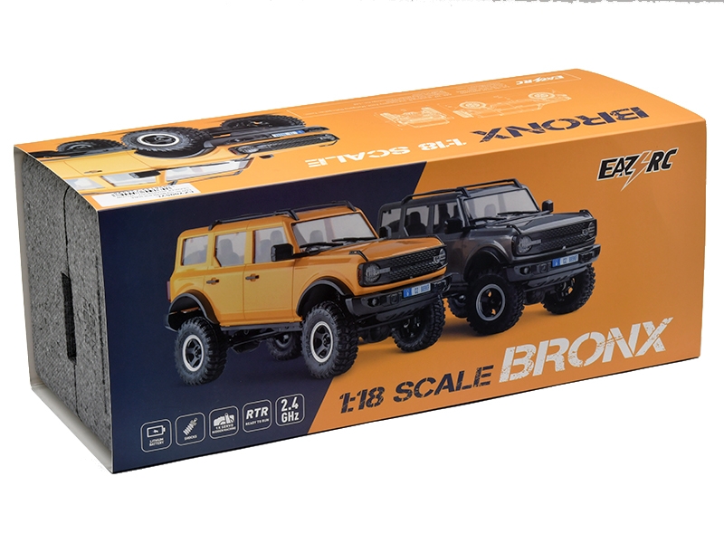 Eazy RC 1/18 Bronx RTR Scale Crawler with Hardbody - Yellow EZY005YL