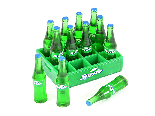 Fastrax Scale Soft Drink Crate with Bottles Lemonade Green FAST2352C