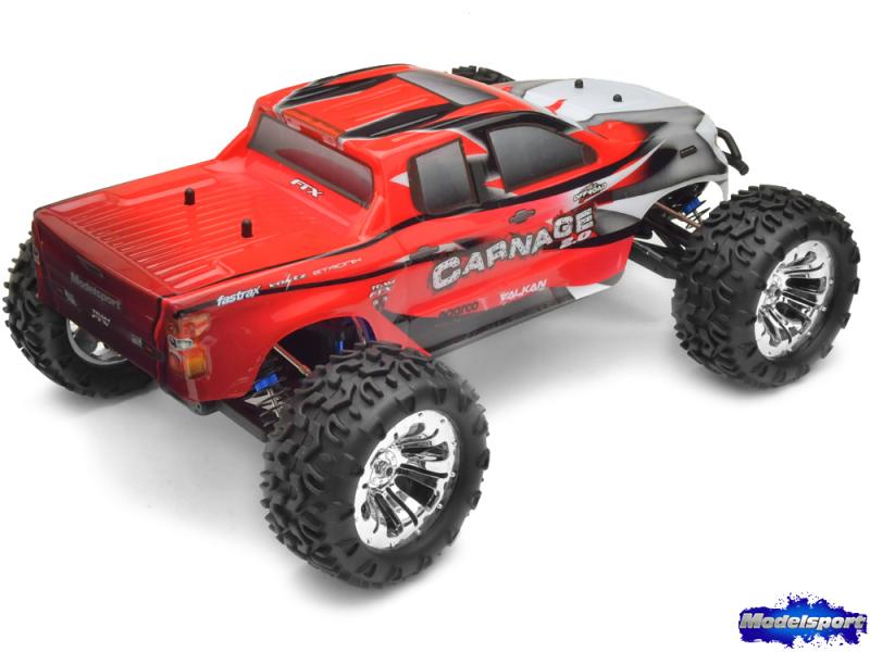 FTX Carnage 2.0 1/10 Brushed Truck 4wd RTR - Red FTX5537R