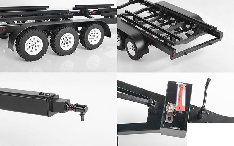 ZH0016 BigDog 1/10 Tri Axle Widebody Scale Boat Trailer ZH0016 RC4WD Z-H0016