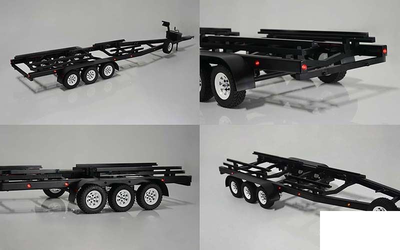 ZH0016 BigDog 1/10 Tri Axle Widebody Scale Boat Trailer ZH0016 RC4WD Z-H0016