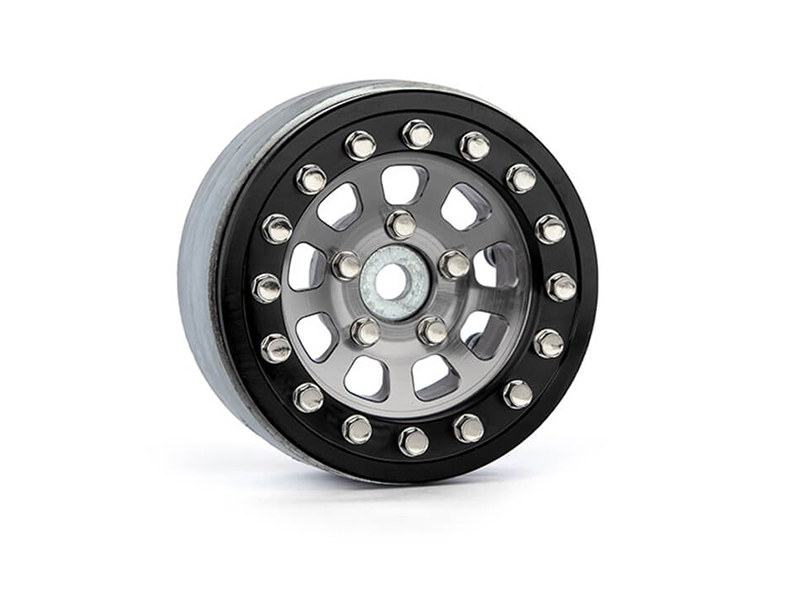 GMade 1.9 AR04 5-Lug Aluminium Beadlock Wheels (Silver) (2) GM70402