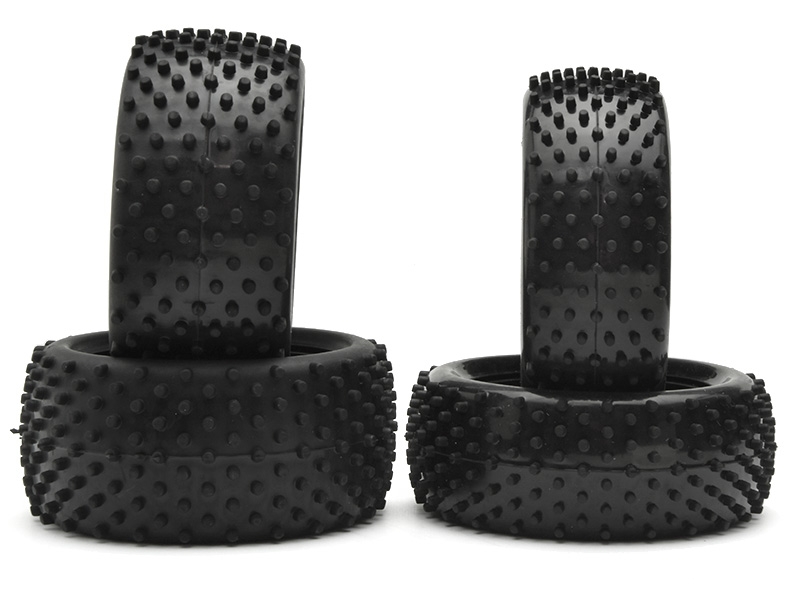 JC Racing Products 1/10 4WD Buggy Tyres and Inserts (4) - Round Stud JC-BT-4