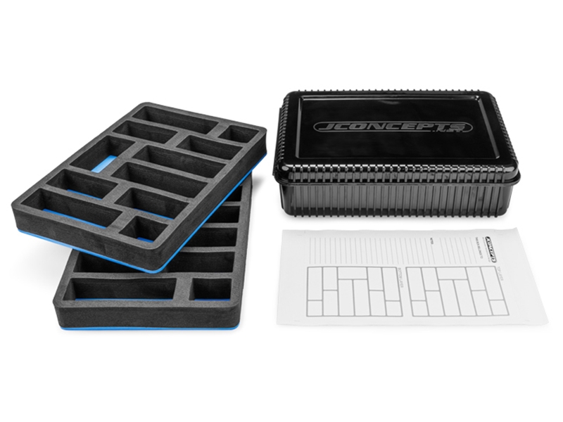 JConcepts Spring Box with Foam Liner, Double Decker with Decal JC2731